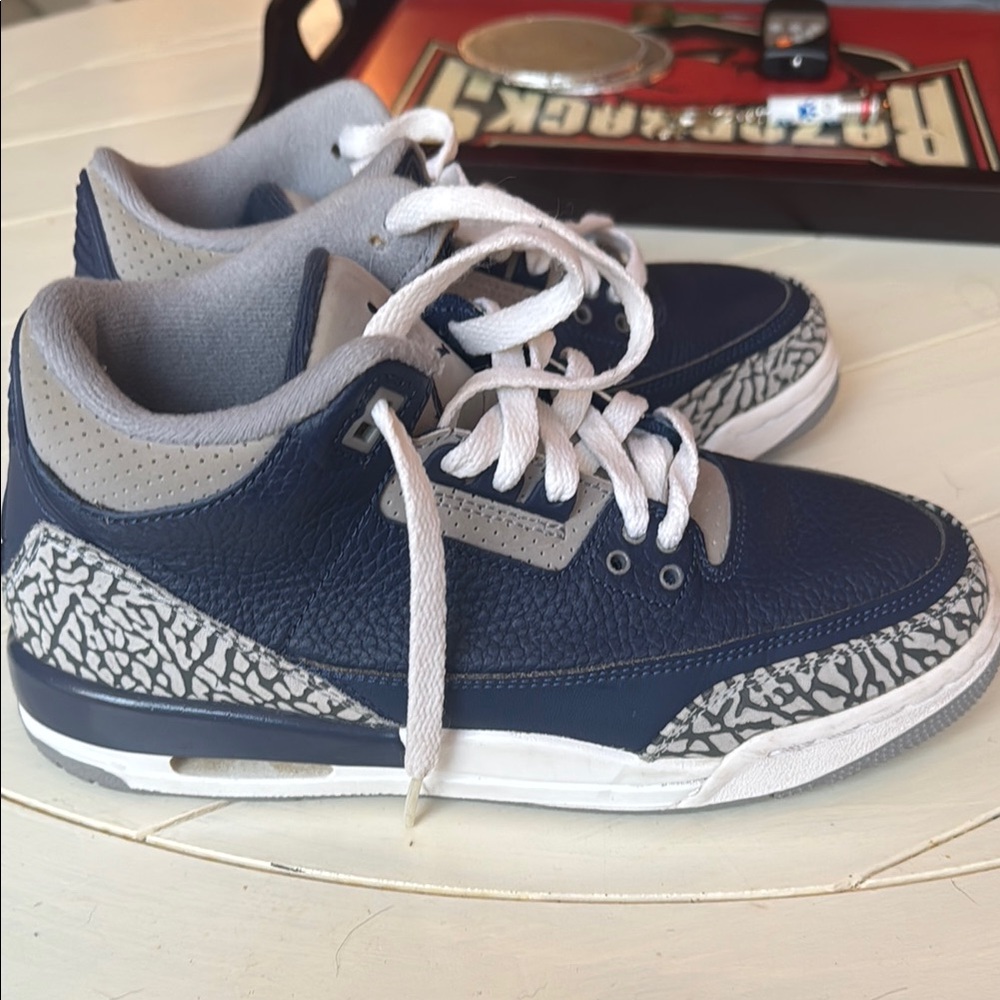 Jordan Youth navy and white